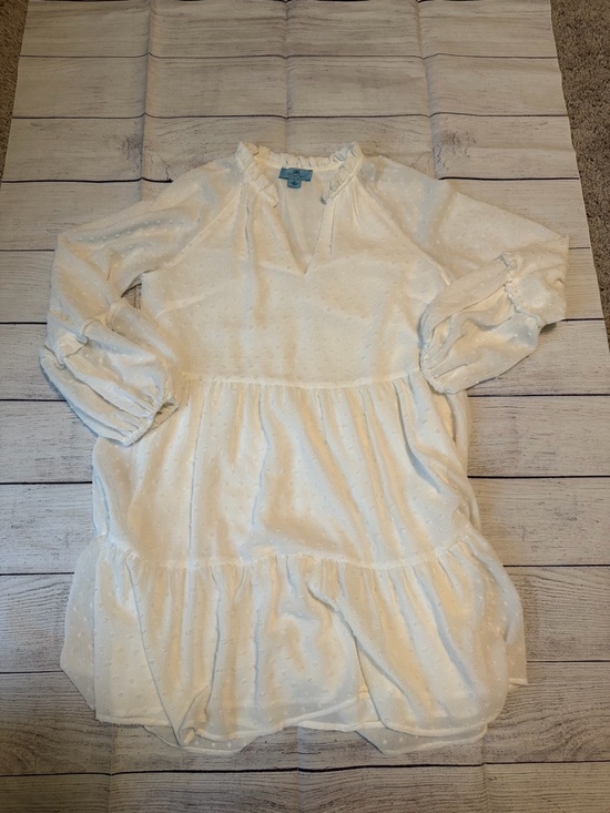 CeCe Dresses & Skirts - Women's CeCe White Swiss Dot Peasant Dress
